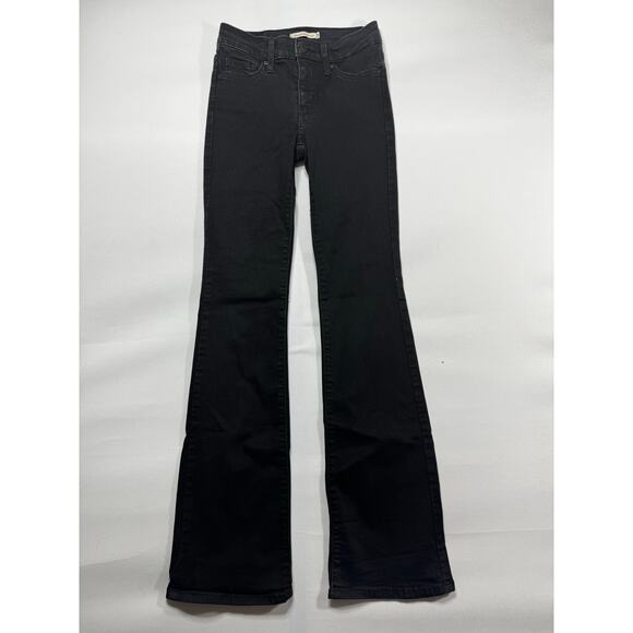 Levi's 315 Women's Shaping Bootcut Black Denim Jeans - Size 25x32 (25x30) - Picture 1 of 6